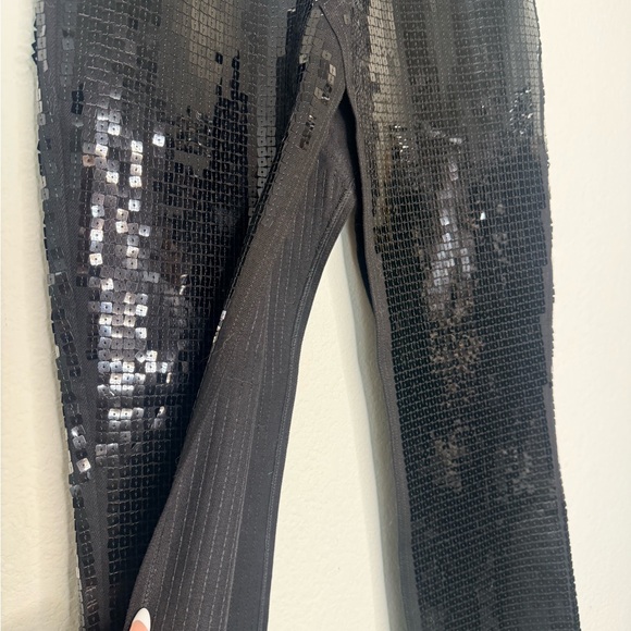 NWT RTA Black Sequin Slit Denim Jean Maxi Skirt (Sz 26) - Picture 7 of 7